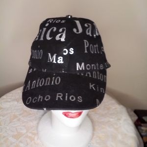 Silver on Black Like Velvet Throw Back Ladies Adjustable Cap from Jamaic…